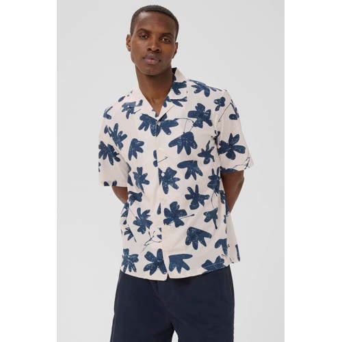 Matinique katoenen regular fit overhemd met print - offwhite