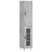 vidaXL Hoge kast, betonkleur, 34,5 x 34 x 180 cm, houtvezelplaat