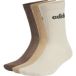 adidas uniseks-volwassene Linear Crew Cushioned Socks 3 Pairs, WONDERWHI/MAGBEI/EARSTR, 45-48