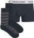Jack & Jones Heren Giftbox Sokken + Boxershort JACORDINARY Donkerblauw - Maat M