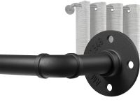 Omgoods - Zwart Rail pour rideaux à œillets - Design industriel