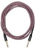 Cascha Professionele Line Gitaarkabel, Recht, Tweed Red, 3m
