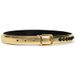 Dolce & Gabbana Ceinture en Cuir Doré avec Cristaux Noirs