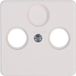 Kopp Milano antenne-stopcontact 2 uitgangen afdekking. Blanc