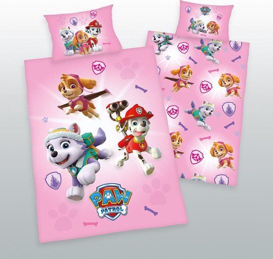 Paw Patrol Dekbedovertrek Junior 100x135 KATOEN - Roze - Katoen
