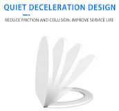 StarTech Ovaal toiletbril - Toilettendeckel - Soft-close (zachte sluiting) - Antibacterieel - Verstelbare scharnieren - Thermoplastisch kunststof - Wit