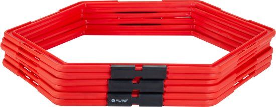 Pure2Improve Hexagon agility grid P2I200710 Loopladder - Rood