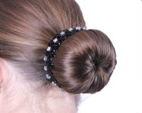 QHP Quality Horse Products QHP Haar Scrunchie / Knotbandje Diamond Zwart