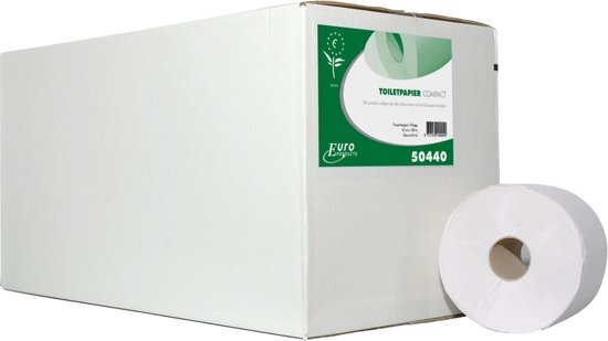 MTS Euro Products Toiletpapier compact 2-lgs wit 24 x 100 meter