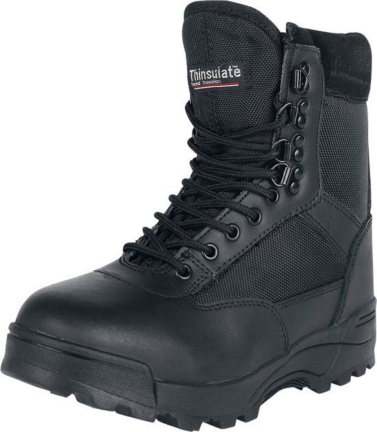 Brandit Zipper Tactical Laars Zwart Leer EU41