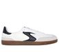 Skechers Hotshot Kickoff Sneakers pour femmes, Duraleather cuir blanc garniture noire, 37.5 EU