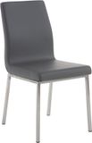 CLP Colmar Chaise de salle à manger - Similicuir gris