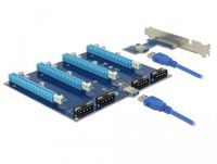Delock Riser Card PCI Express x1 > 4 x PCIe x16 with 60 cm USB cable