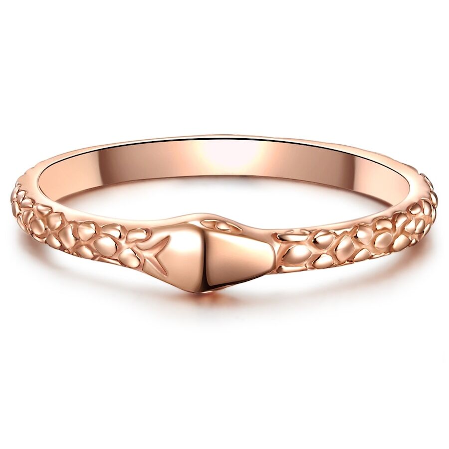 Glanzstücke München Glanzstücke München Zilveren ring Slangenkop Sterling zilver in Roségoud Ringen Dames