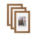walther design Grado HI430E3 Fotolijsten, eiken, 24 x 30 cm, houten frame, verpakking van 3