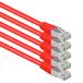 1aTTack.de 1m CAT6 LAN-netwerkkabel RJ45 1000 Mbit, 5 stuks - rood