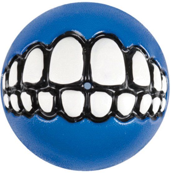 Rogz Grinz Treat Ball M - Hondenspeelgoed - Blauw