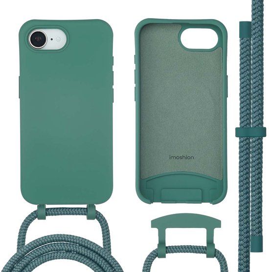 imoshion Color Backcover met afneembaar koord met MagSafe voor de Apple iPhone 17e / 16e - Donkergroen