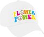 Bellatio Decorations Flower power verkleed pet wit - dames en heren - jaren 60 / toppers
