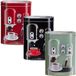 Excellent Houseware Koffie bewaarblik - metaal - retro koffiemachine - set van 3 stuks - cups/bonen/filterkoffie