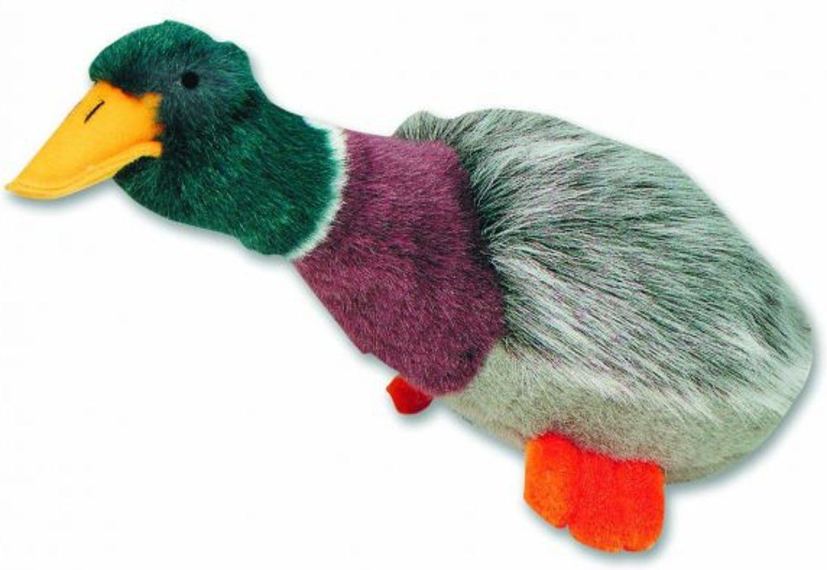 HAPPY PET Migrator - Hondenspeelgoed - Pluche Wilde Eend - 38 x 16 x 10 cm