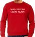 Bellatio Decorations Make Christmas great again - Trump Kerst sweater - Kersttrui - rood - voor heren - Kerstkleding / Christmas outfit L