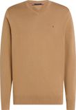 Tommy Hilfiger Heren Pullover Katoen V-hals Effen Beige XL
