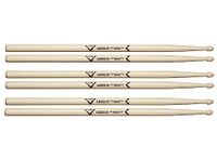 Vater Drumsticks VSP35BCL - 5B Classics Serie - Hickory - Houten Tip - 3 Paar Pack