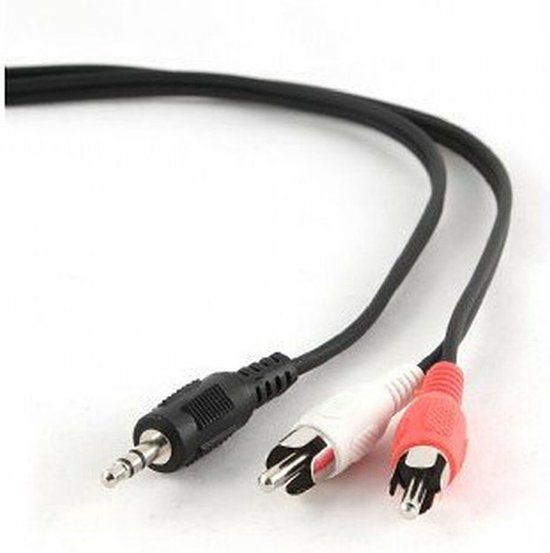Gembird CCA-458 - 3.5mm Jack naar Tulp Adapterkabel - 1.5m - Zwart