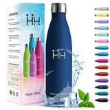 HoneyHolly Thermosfles, 18/8 roestvrij staal, 750 ml, BPA-vrije sportfles, vacuüm-geïsoleerd, lekvrij, thermosfles voor school, sport, kantoor