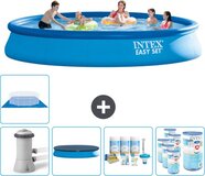 Intex Easy Set Zwembad - Rond - 457 x 84 cm - Blauw - Compleet Pakket