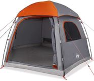 vidaXL Familietent iglo 6-persoons waterdicht grijs en oranje