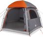 vidaXL Familietent iglo 6-persoons waterdicht grijs en oranje