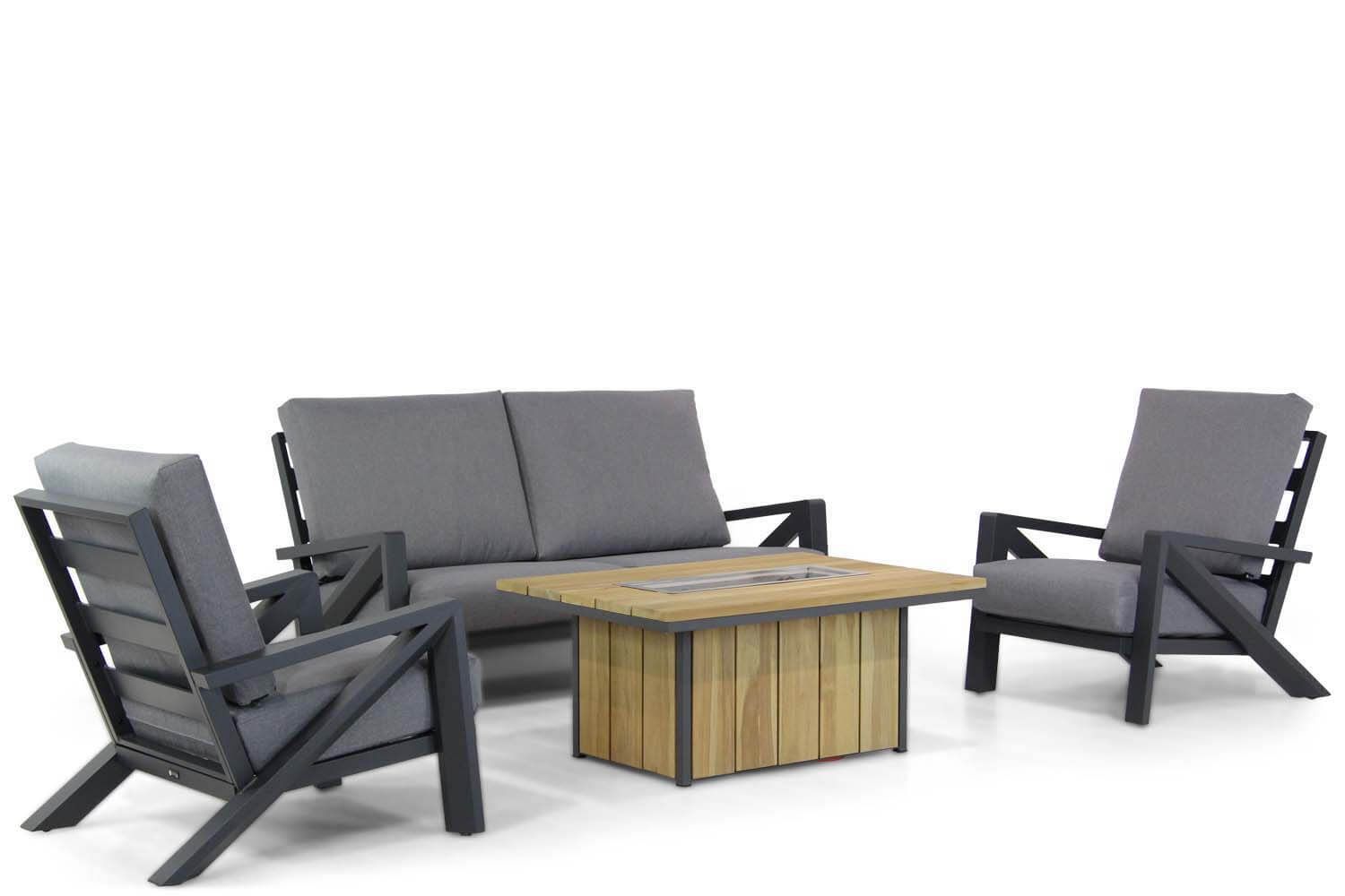 Santika Furniture Santika Cinta/Seaside 120 cm stoel-bank loungeset 4-delig