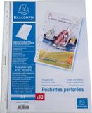 Exacompta Doos van 100 geperforeerde showtassen - zijdelingse opening - gladde PP 6/100ste - A4 - Transparant - 5800E