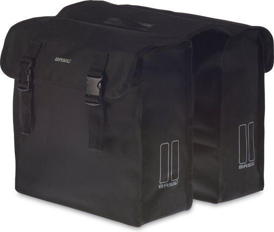 Basil Mara 3XL Dubbele Fietstas - Zwart - 52 Liter - Polyester - Achter - Waterafstotend