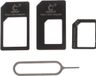 Merkloos / Sans marque Noosy Simkaart Adapter | Vergroter | Converter | Inclusief Pinnetje | Nano en Micro 3 set