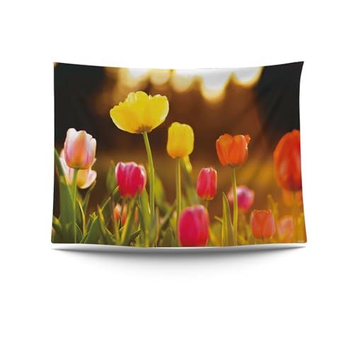 Ulticool - Tulpen Bloemen Natuur - Wandkleed Poster - 200x150 cm