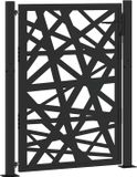 vidaXL Poort met lichtontwerp 100x125 cm staal zwart
