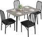 Ensemble de salle à manger, 5 pièces - Table à manger avec 4 chaises - Gain de place - Assises avec rembourrage en polyuréthane - Cadre en bois robuste - Convient aux petits appartements