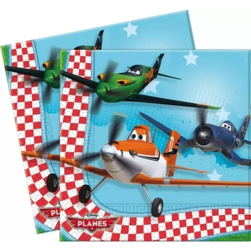 Planes servetten 33x33cm - Feestartikelen