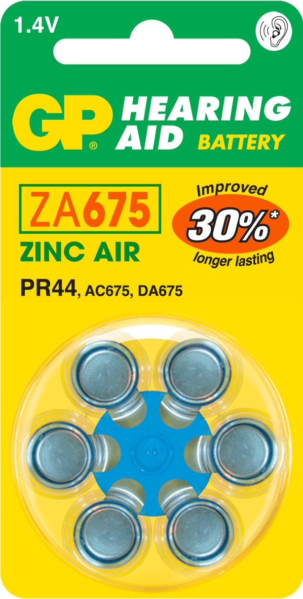 GP Batteries Hearing Aid ZA675