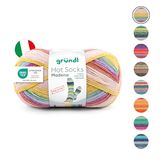 Gründl Hot Socks Madena, 4-voudig, sokkenwol breigaren sokkengaren, caribean-zomer, 3509-01