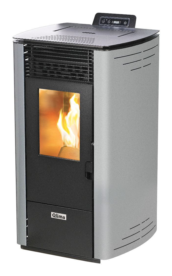 Qlima Eleonora 74 S-Line Grey Pelletkachel - 7,8 kW - 200 m³ - Antraciet