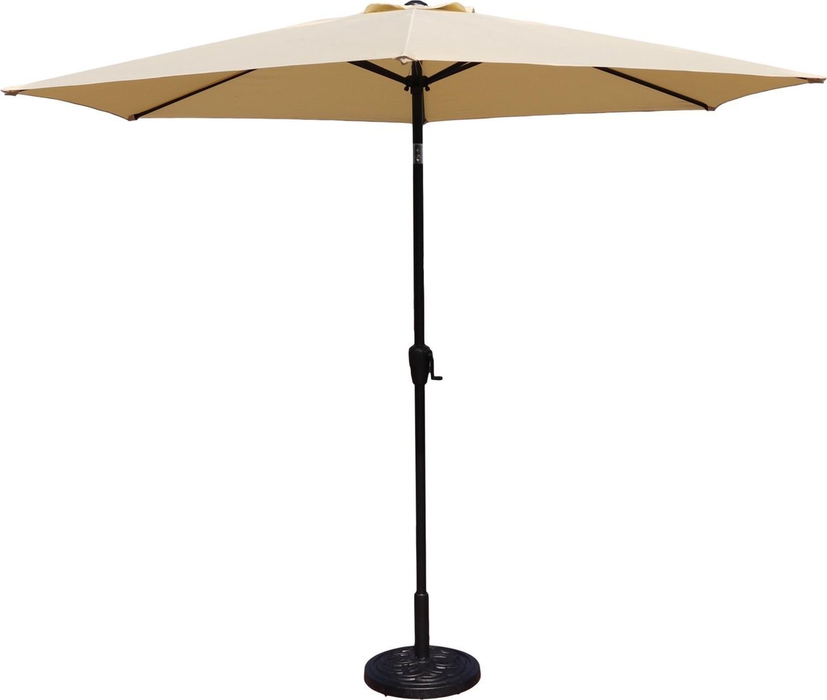 Maxx-garden Stokparasol - tuin en balkon parasol - opdraaisysteem - 300 cm - Creme