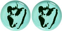 Serax Ottolenghi Feast Bord L Azurblauw/Groen 26 Ø 2 stuks