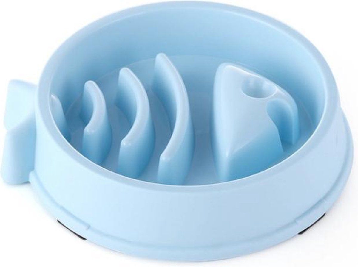 Pets Fortune Antischrokbak Hond - Slowfeeder - Blauw - 18.5CM
