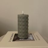 Deluxe Homeart Bougie LED carrée Sable 7,5 x 15 cm
