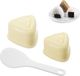 Onigiri vorm - 3-delig - Driehoekige onigiri-maker - Vorm met rijstlepel - Anti-aanbaklaag - Sushi maker