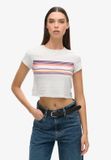 Superdry - Kort Vintage T-shirt met strepen - Dames - T-shirts